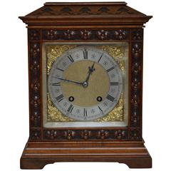 Antique Walnut Ting Tang Lenzkirch Bracket Clock