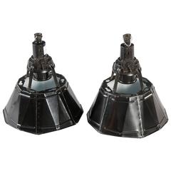 Black Soviet Factory, Industrial Pendant Lamp