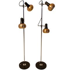 Rare Pair of Mid-Century Modern Floor Lamps in the Style of Fog & Mørup 1