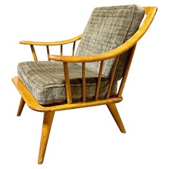 Vintage Maple Conant Ball Spindle Lounge Chair