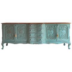 French Sideboard Credenza Shabby Chic Dresser Solid Mahogany Antique Style Large