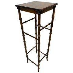 Mid-century vintage Lane furniture Co. faux bamboo pedestal