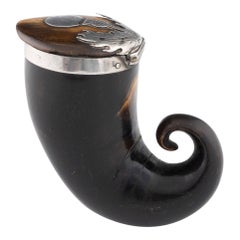 Snuff Mull – Scottish Rams Horn and Silver c1820