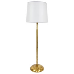 Bakalowits Vienna Solid Brass Floor Lamp With Glass Handle, Austria, 1950s