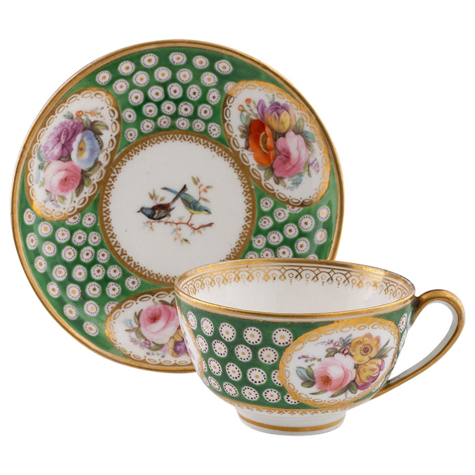 Nantgarw Porcelain Teacup and Saucer c1820