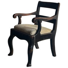 Early 19th Century English Painted Mahogany Children’s Armchair, England 1830’s