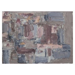 Gösta Calmeyer. Oil on canvas. Abstract composition, dated 1961