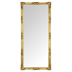 Luigi XIV Large Rectangular Gold Wall Mirror by Mo.Wa