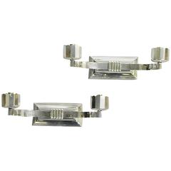 Pair of Two-Arm Sconces, France, Art Moderne, circa 1940 3