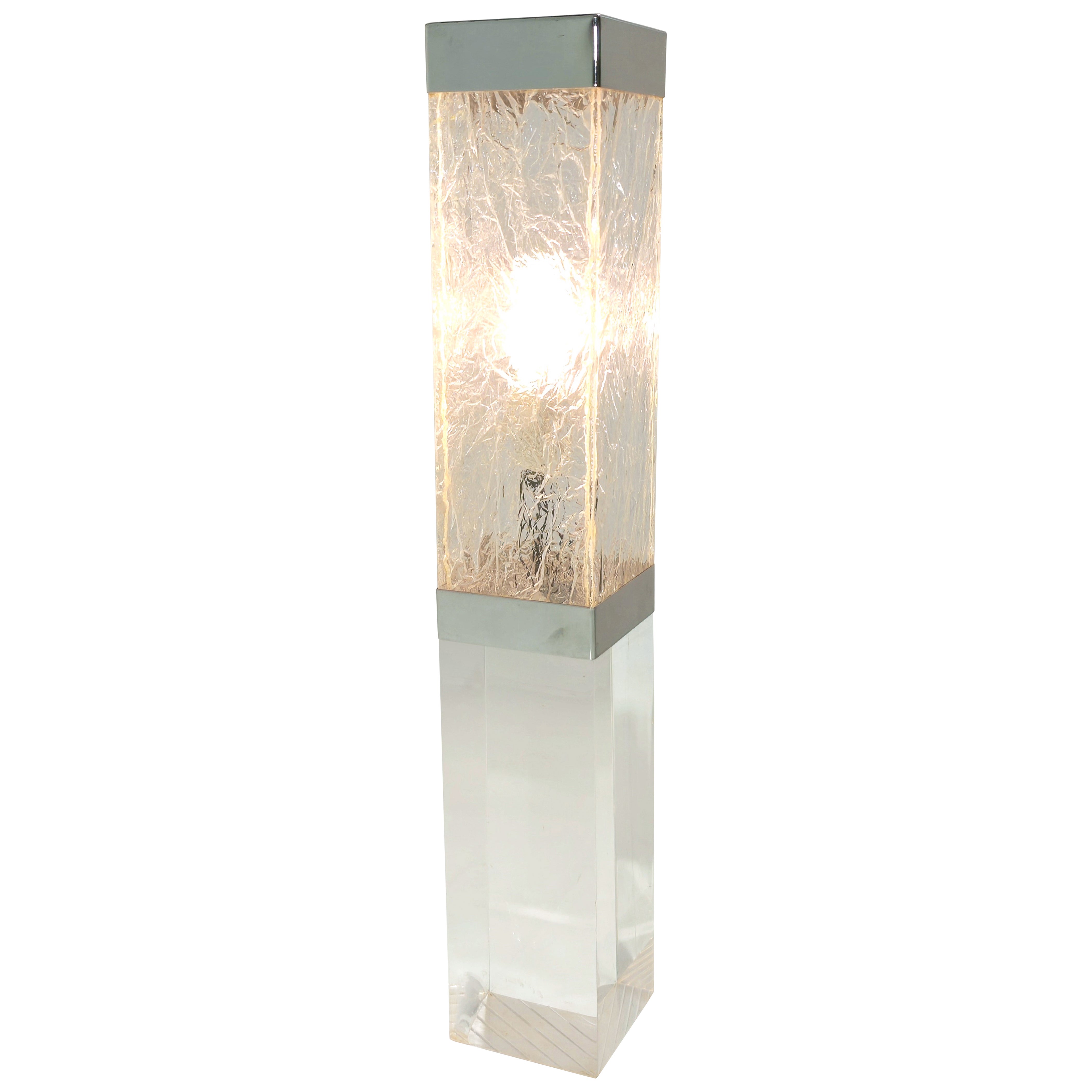 Lampe de bureau italienne en lucite mi-siècle moderne, années 1970
