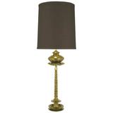 French Moderne Solid Brass Segmented Table Lamp