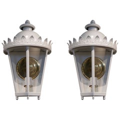 1970s Pair of Classic Style Iron Wall Sconces