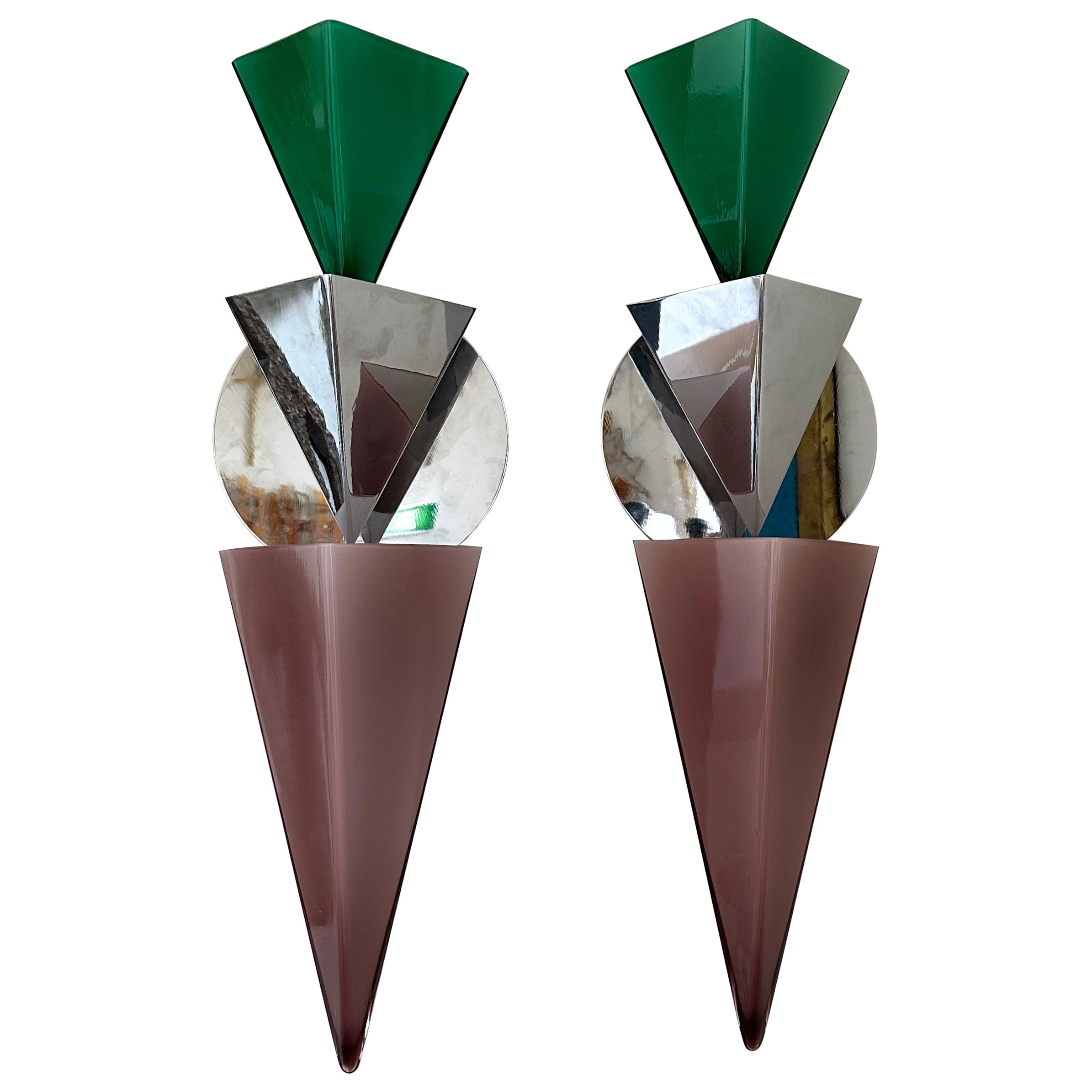 Paire d'appliques Wassily de Tihani et Mancini pour Foscarini. Italie, années 1980