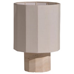 Lampada da tavolo in travertino bianco Roma II Dodecagon di NASSI