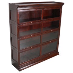 Antique Mahogany Double Stacking Bookcase by Globe Wernicke, ca 1910