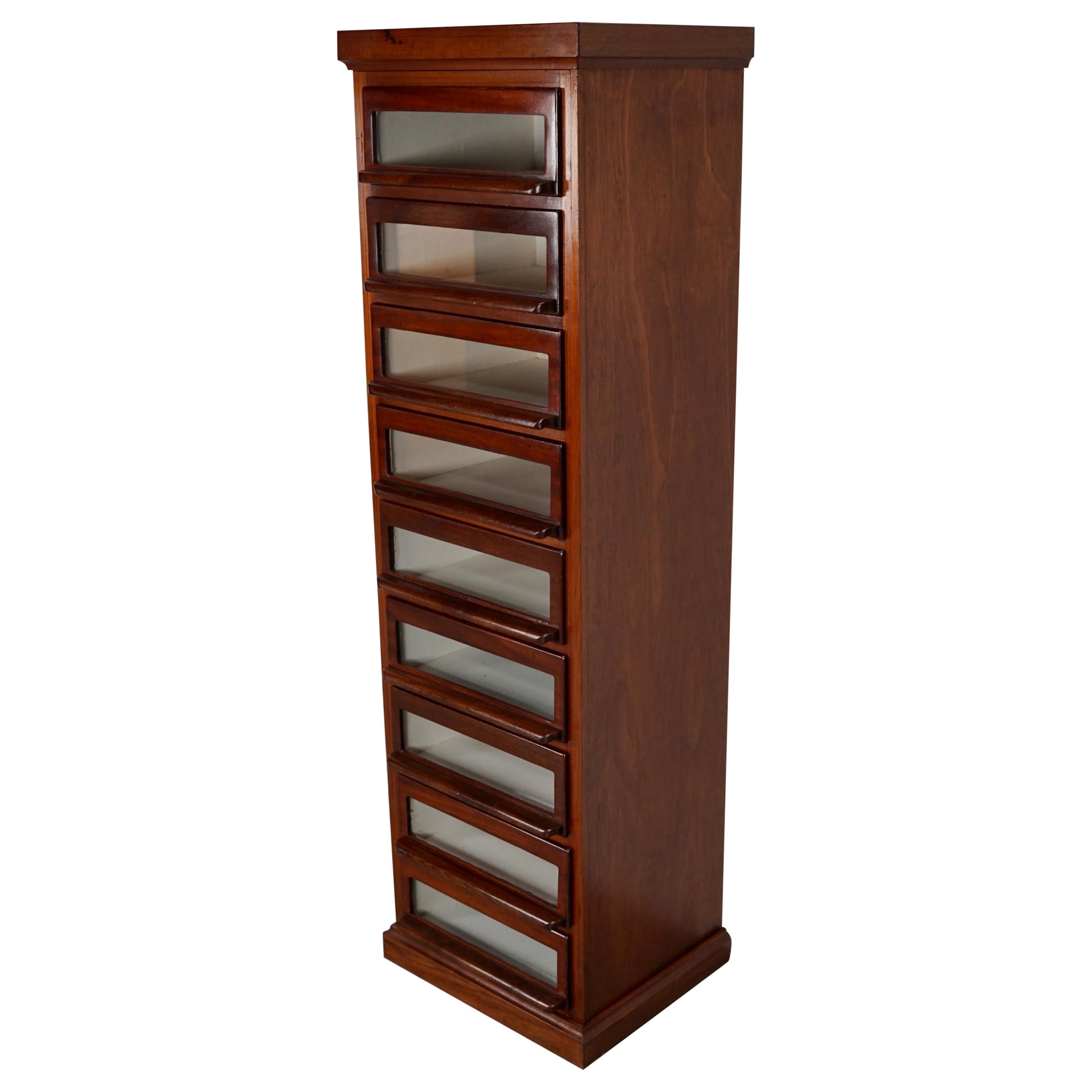 Vintage Dutch Hardwood Haberdashery Shop Cabinet, 1930s