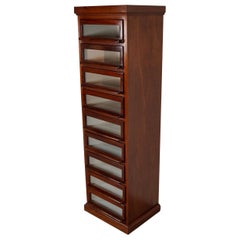 Vintage Dutch Hardwood Haberdashery Shop Cabinet, 1930s