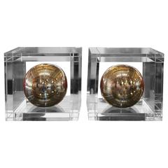 Charles Hollis Jones Signed Ball Series Bookends