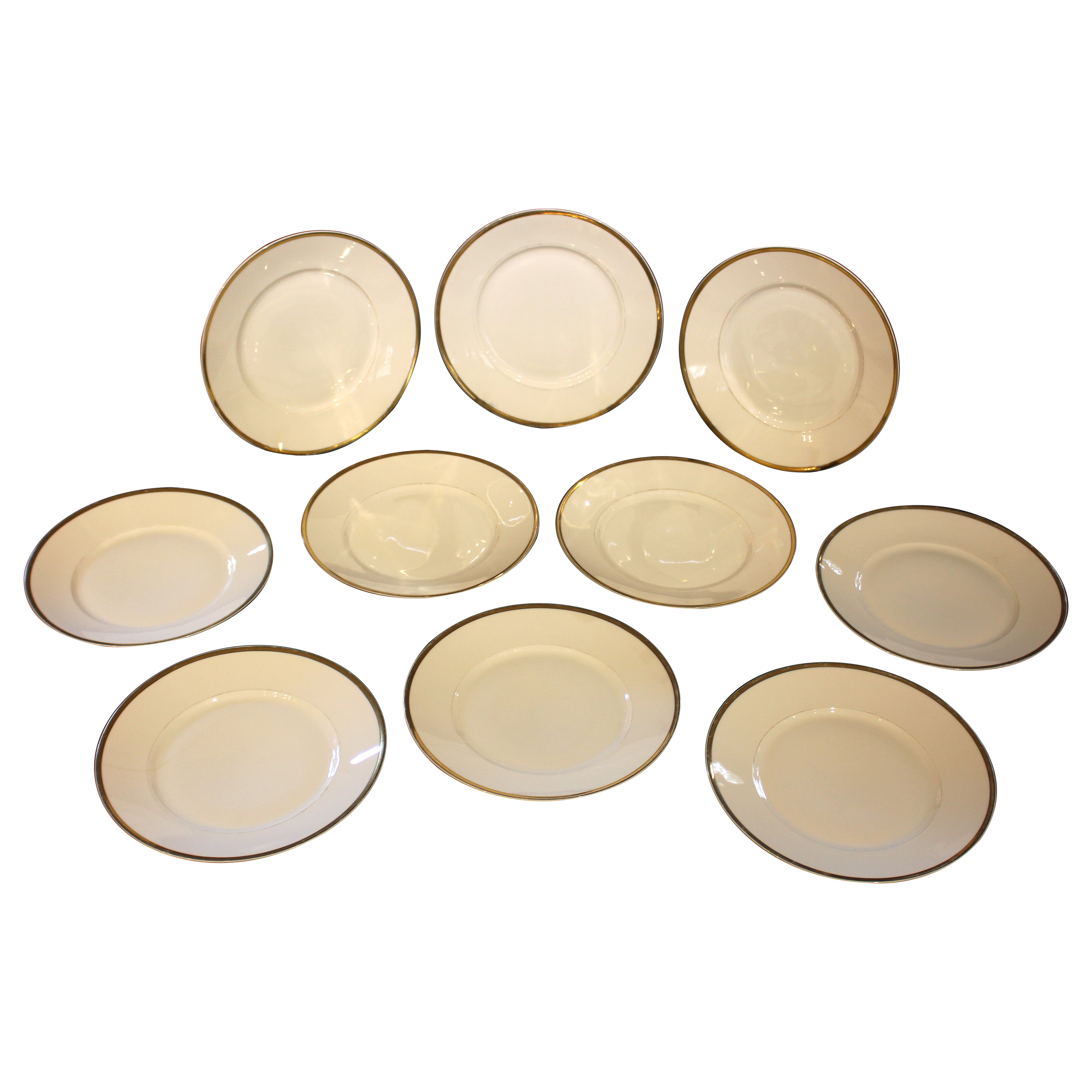 c. 1915-30 Juego de 10 platos llanos con diseño "Donatello" de Rosenthal