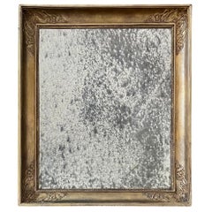 Specchio neoclassico italiano intagliato in oro