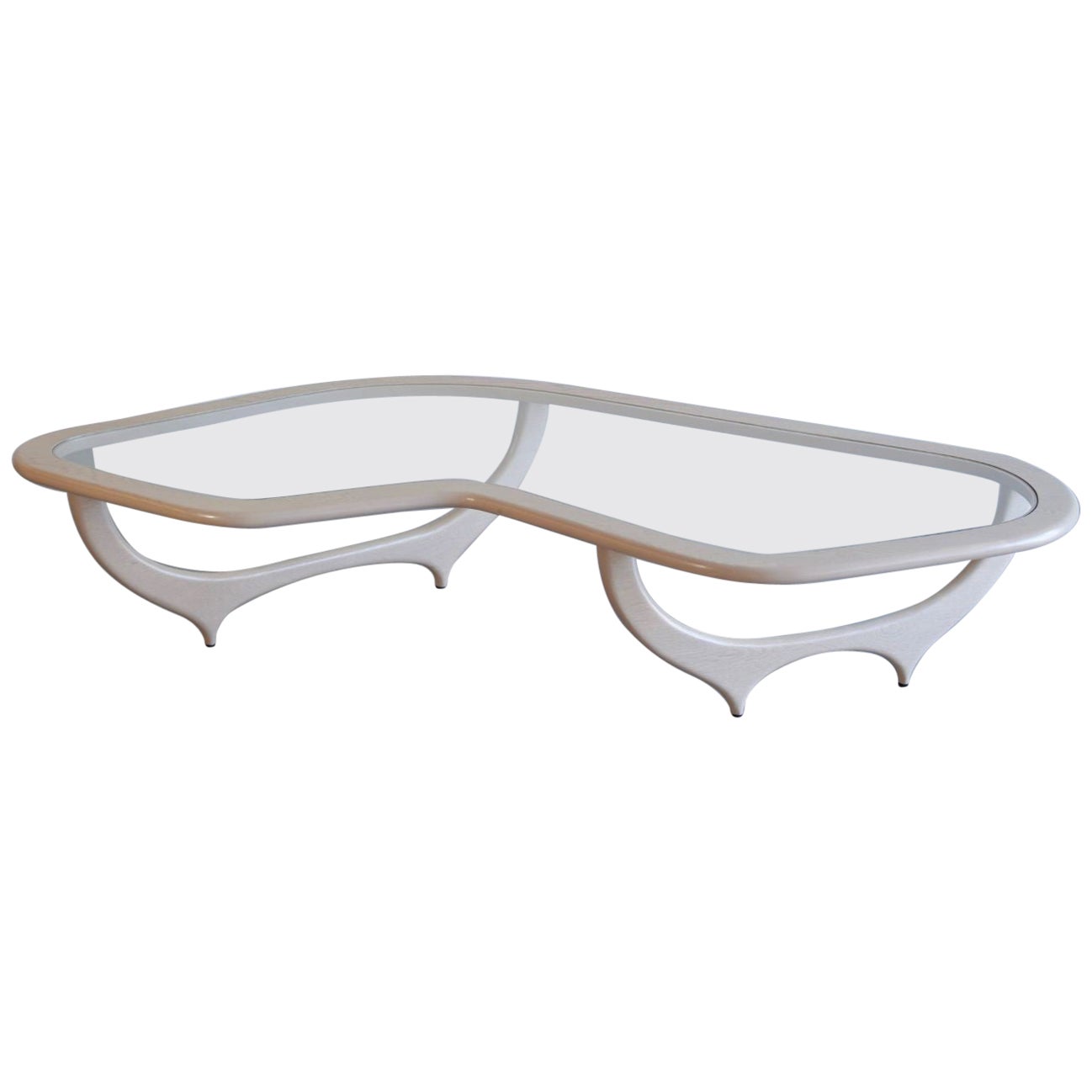 Contour Couchtisch aus weißer Eiche von Stamford Modern im Angebot