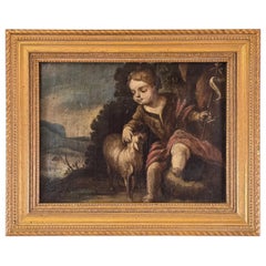 École française du 17e siècle Christ en berger