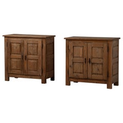 Pair of French Alpine Buffets in Solid Oak