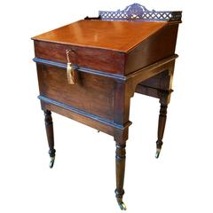 Antique Desk 19th Century Victorian Mahogany Clerks Bureau Writing Table