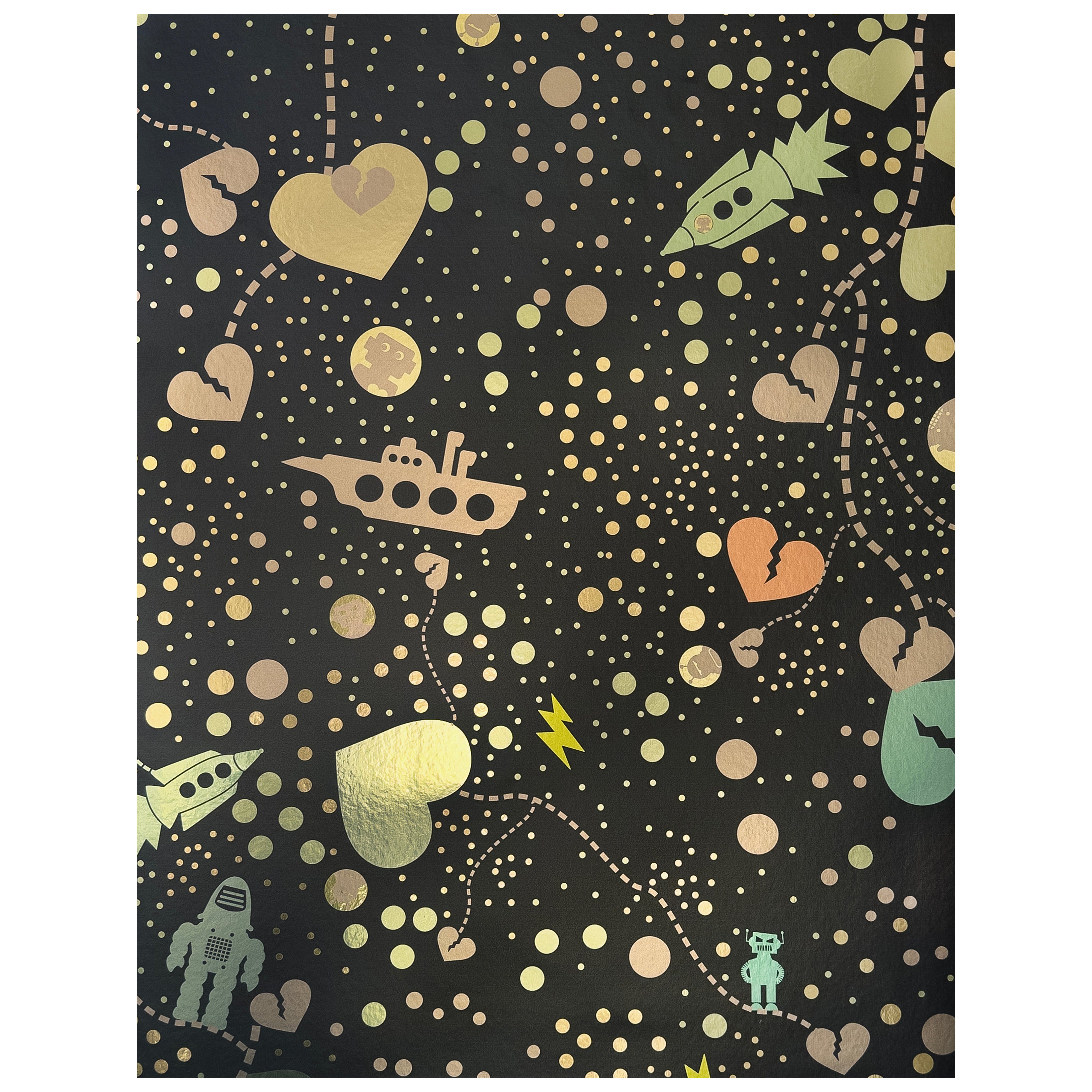 Robot Universe Metallic Type II Wallpaper in Callisto (SAMPLE)