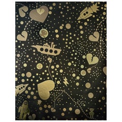 Robot Universe Metallic Type II Wallpaper in Cressida (SAMPLE)