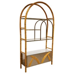 Bamboo & Mirror Etagere