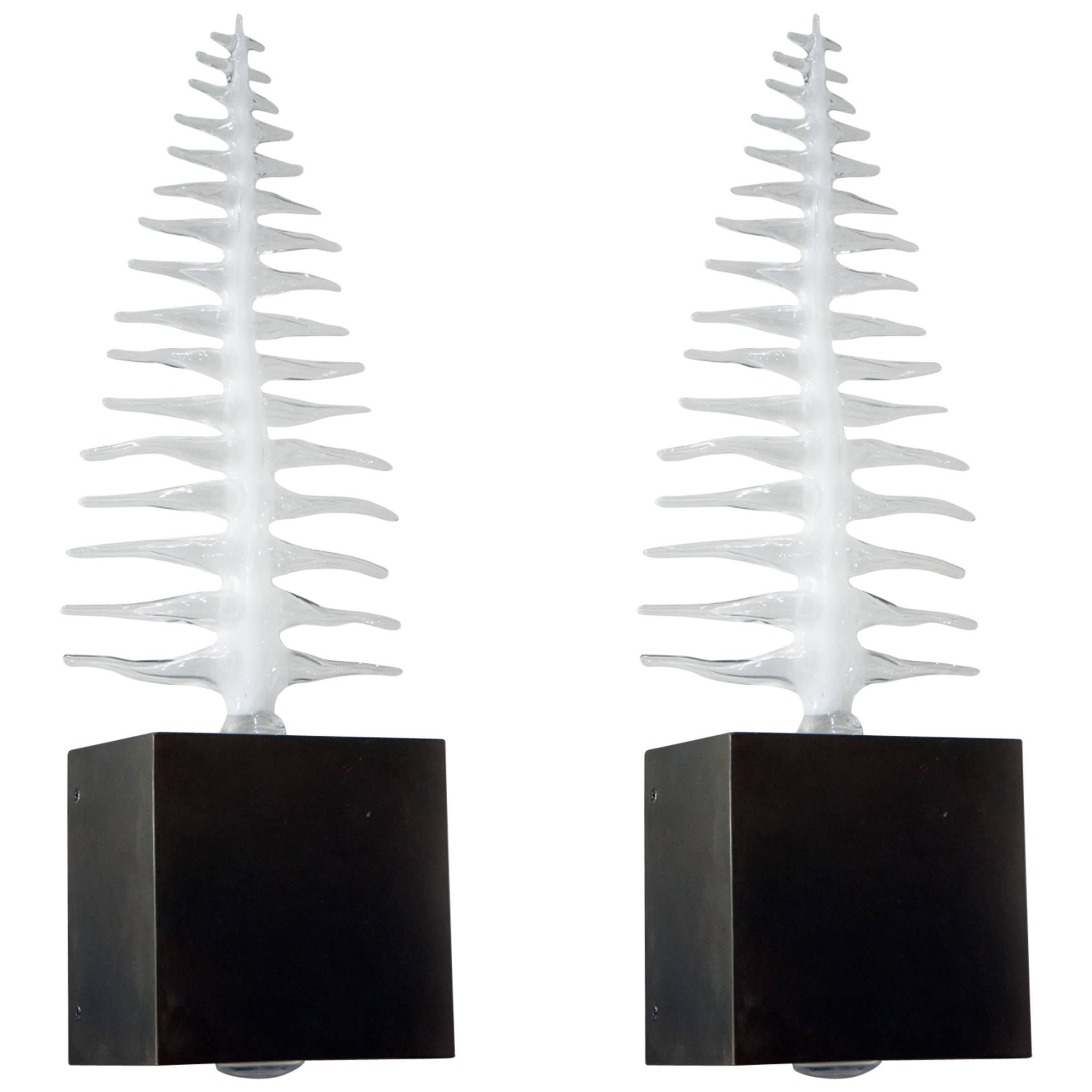 Pair of “Alga Bianca” Sconces by Simone Crestani, Italy, 2012