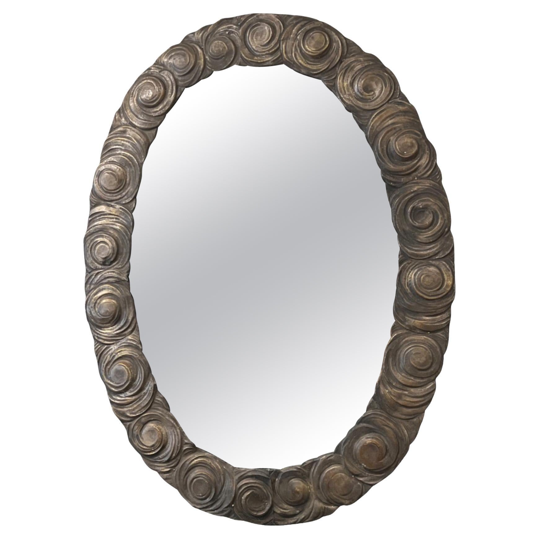 Fin du 18e siècle/début du 19e siècle Miroir en forme de nuage de tôle