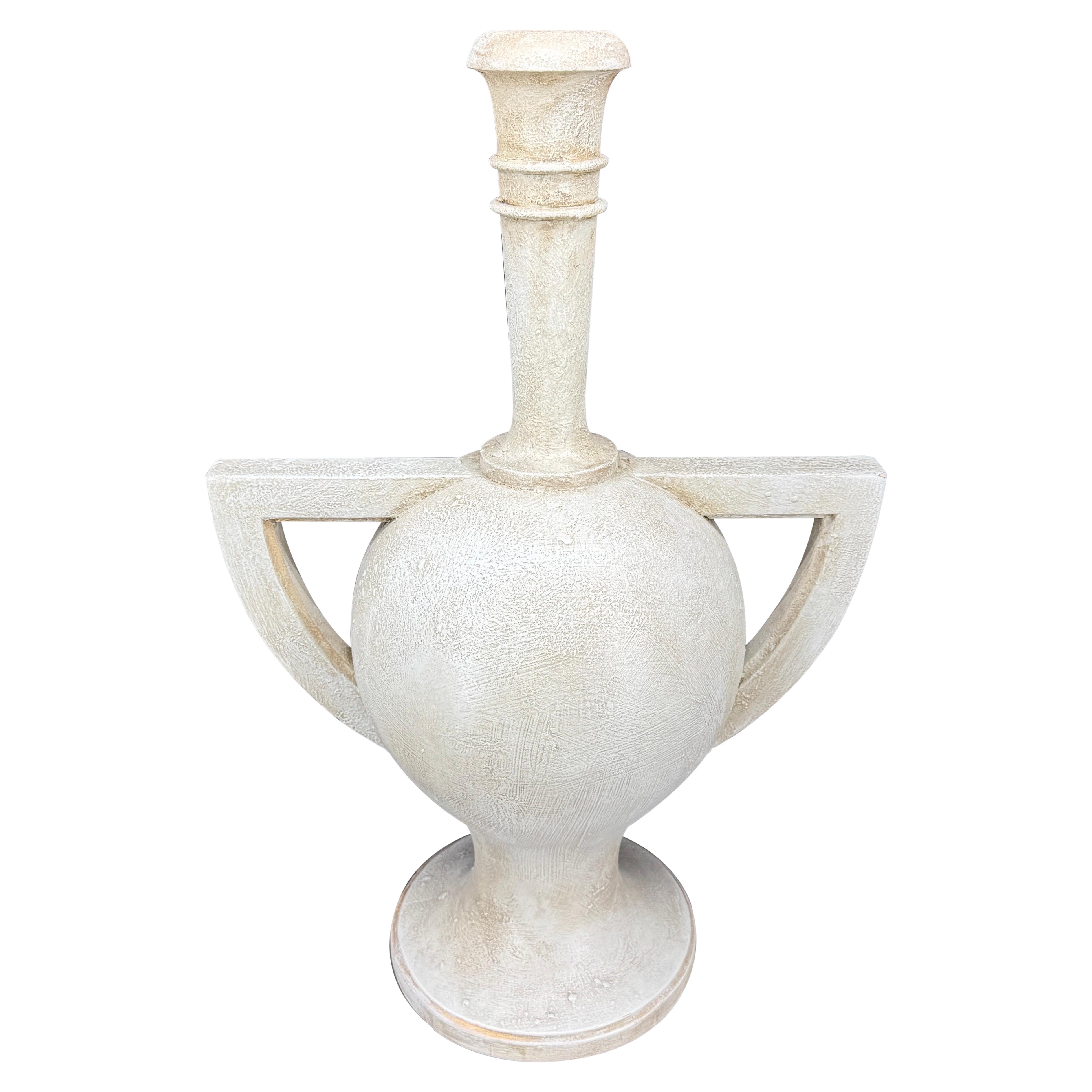 Gustavian Painted Flambeau Flame Urn Sculpture with Finial