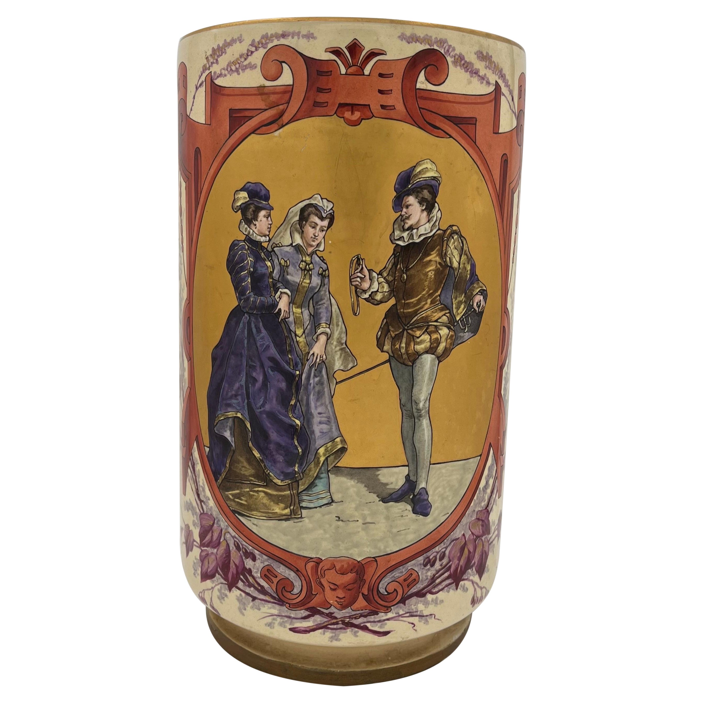 Vintage French Ceramic Umbrella Stick Stand B & Co Limoges