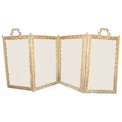 4-wing mesh spark guard in gold-plated brass, Italy