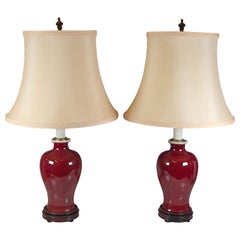Paar Sang de Boeuf Tischlampen