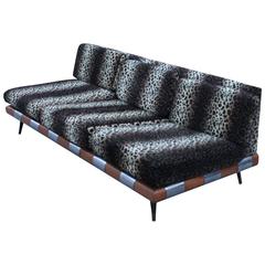 Adrian Pearsall for Craft Associates Sofa Couch Chrome Walnut Wood Lane Tagged 8