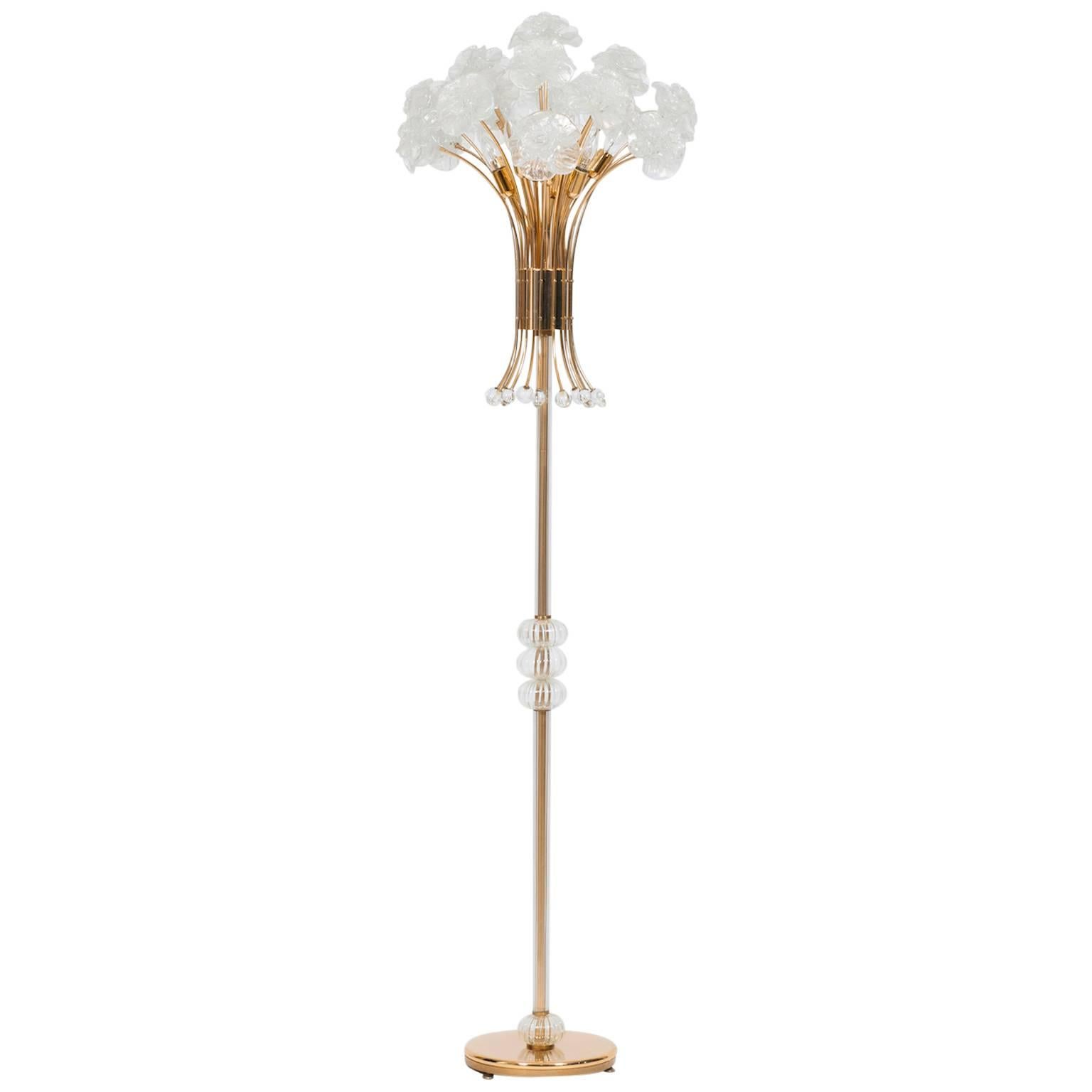 Italian Murano Glass Floor Lamp, Attributed to Fendi, circa 1980s