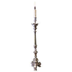 Heavy Silver Plated Standard or Floor Lamp   This lamp is a statuesque piece