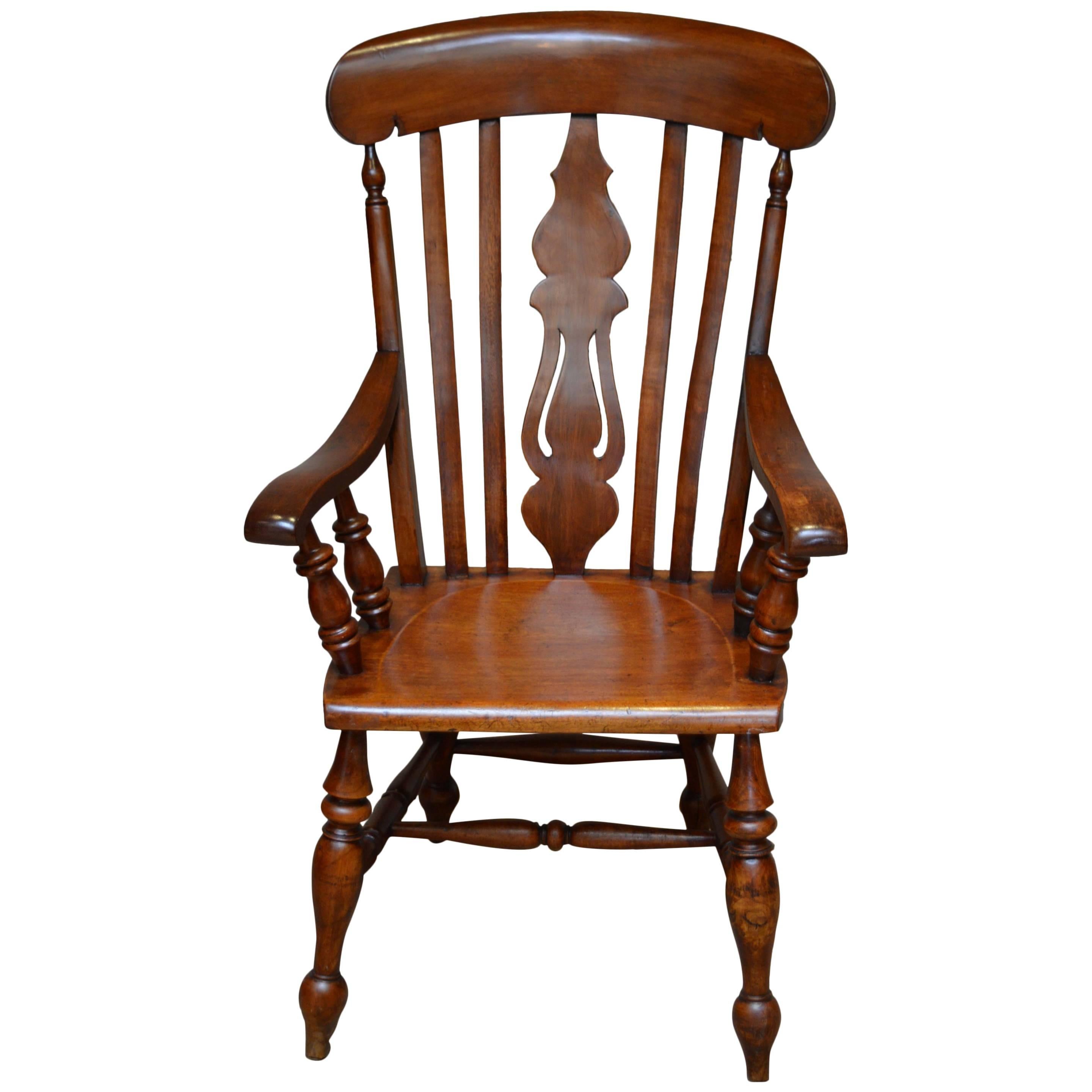 Fruitwood Farmhouse Carver Chair For Sale