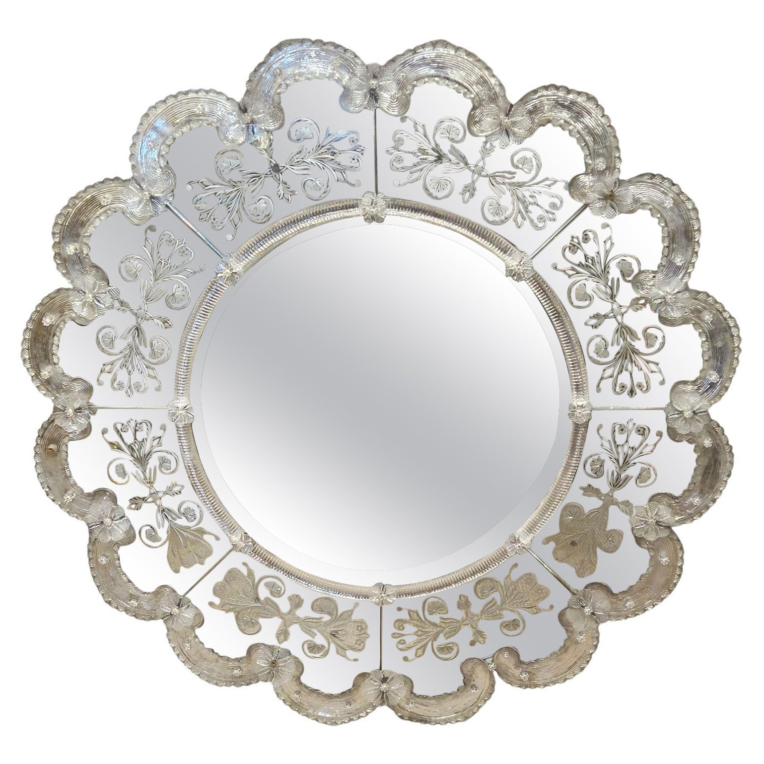 Decorative Murano Shaped Mirror For Sale