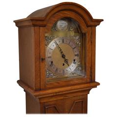 Antique Light Oak Grandmother Clock