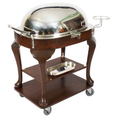 Antique Art Deco Drakes D6 Silver Plated Beef Carving Trolley 19th Century