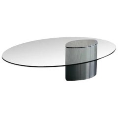 Cini Boeri Chromed Steel and Glass 'Lunario' Table by Knoll