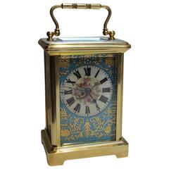 Porcelain Panel Timepiece Carriage Clock