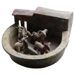 Antique Ancient Chinese Han Dynasty Farm, 25 AD