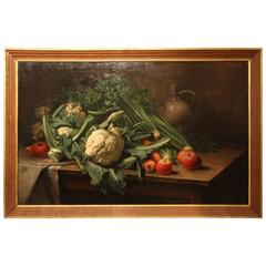 Large Still Life of Vegetables Oil Painting by Paul La Boulaye