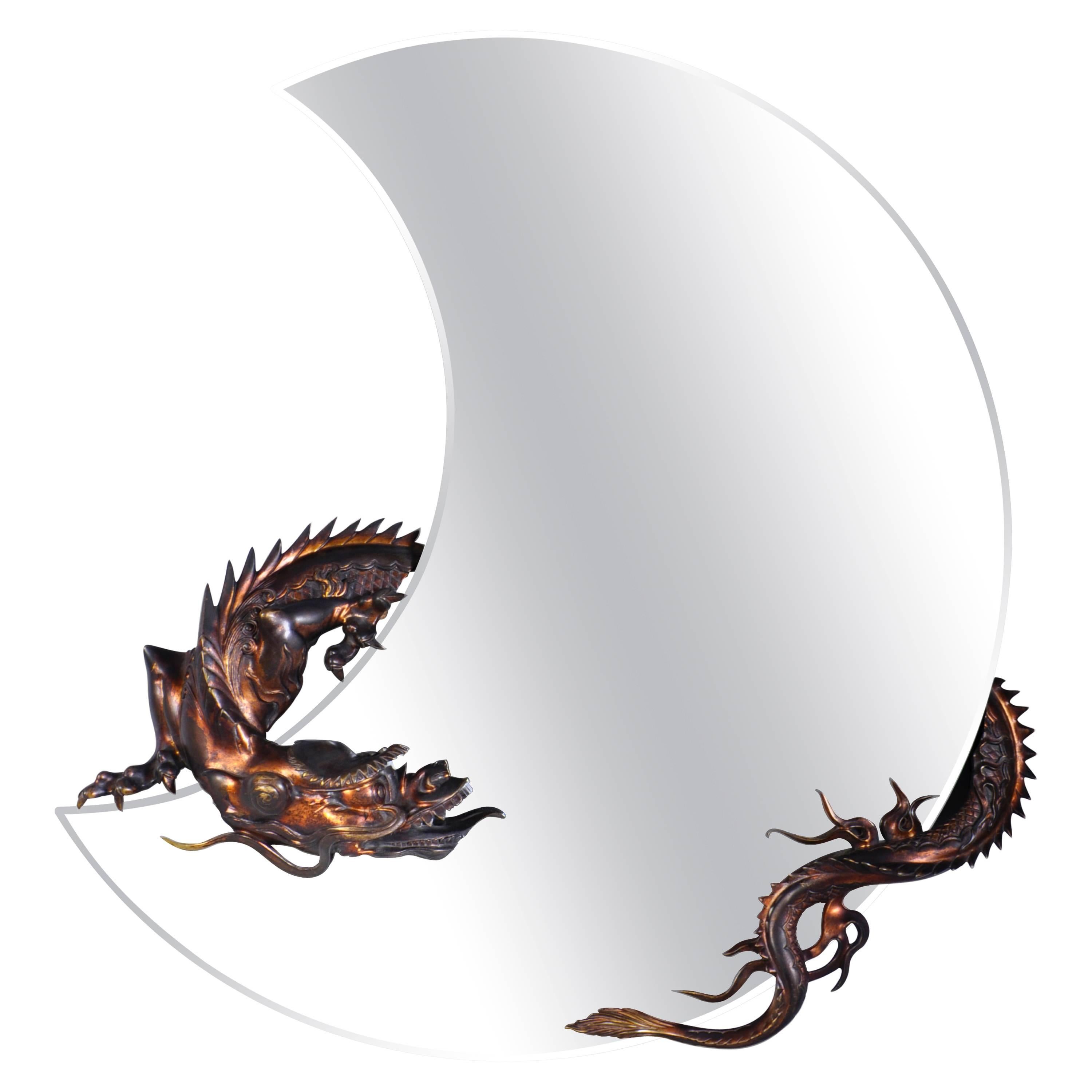 Dragon Mirror Attributed to Perret and Vibert, Maison Des Bambous