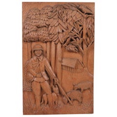 Folk Art, Handcarved wooden wall decoration